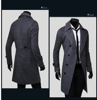 Thumbnail for Men's Long Trench Coat