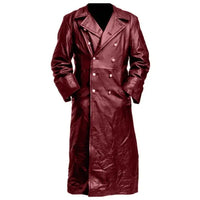 Thumbnail for Black Leather Trench Coat