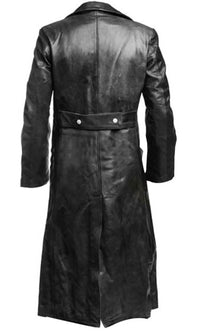 Thumbnail for Black Leather Trench Coat