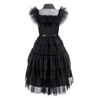 Thumbnail for Black costume girls dress for Kids Black Family Costumes Halloween costumes girls Party Dress 4-13Y Black(dress+belt+hair+socks) 12-13 years