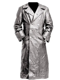 Thumbnail for Black Leather Trench Coat