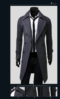 Thumbnail for Men's Long Trench Coat