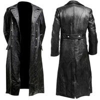 Thumbnail for Black Leather Trench Coat