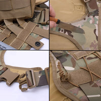 Thumbnail for Nylon Tactical Dog Harness with Handle & Bungee Leash for Large Dogs