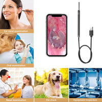 Thumbnail for HD LED Ear Endoscope Otoscope Camera Wax Pick Cleaning Tool Cleaner Removal Kit