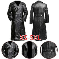 Thumbnail for Black Leather Trench Coat