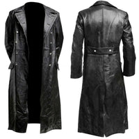 Thumbnail for Black Leather Trench Coat
