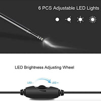 Thumbnail for HD LED Ear Endoscope Otoscope Camera Wax Pick Cleaning Tool Cleaner Removal Kit