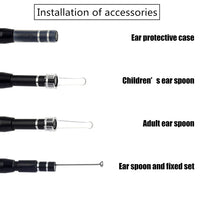 Thumbnail for HD LED Ear Endoscope Otoscope Camera Wax Pick Cleaning Tool Cleaner Removal Kit