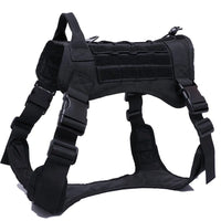 Thumbnail for Nylon Tactical Dog Harness with Handle & Bungee Leash for Large Dogs