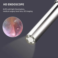 Thumbnail for HD LED Ear Endoscope Otoscope Camera Wax Pick Cleaning Tool Cleaner Removal Kit
