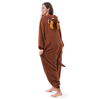 Thumbnail for Beauty Shine Unisex Adult Onesie One Piece Pajamas Cosplay Cartoon Costume Halloween Christmas Sleepwear Jumpsuit Homewear Large Coffee Reindeer