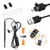 Thumbnail for HD LED Ear Endoscope Otoscope Camera Wax Pick Cleaning Tool Cleaner Removal Kit