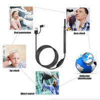 Thumbnail for HD LED Ear Endoscope Otoscope Camera Wax Pick Cleaning Tool Cleaner Removal Kit