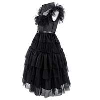 Thumbnail for Black costume girls dress for Kids Black Family Costumes Halloween costumes girls Party Dress 4-13Y Black(dress+belt+hair+socks) 12-13 years