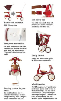 Thumbnail for iimo 3-in-1 Foldable Tricycle with Canopy