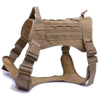 Thumbnail for Nylon Tactical Dog Harness with Handle & Bungee Leash for Large Dogs