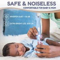 Thumbnail for Baby Nail Trimmer Blue Electric USB Rechargeable Nail Clippers with Led Light