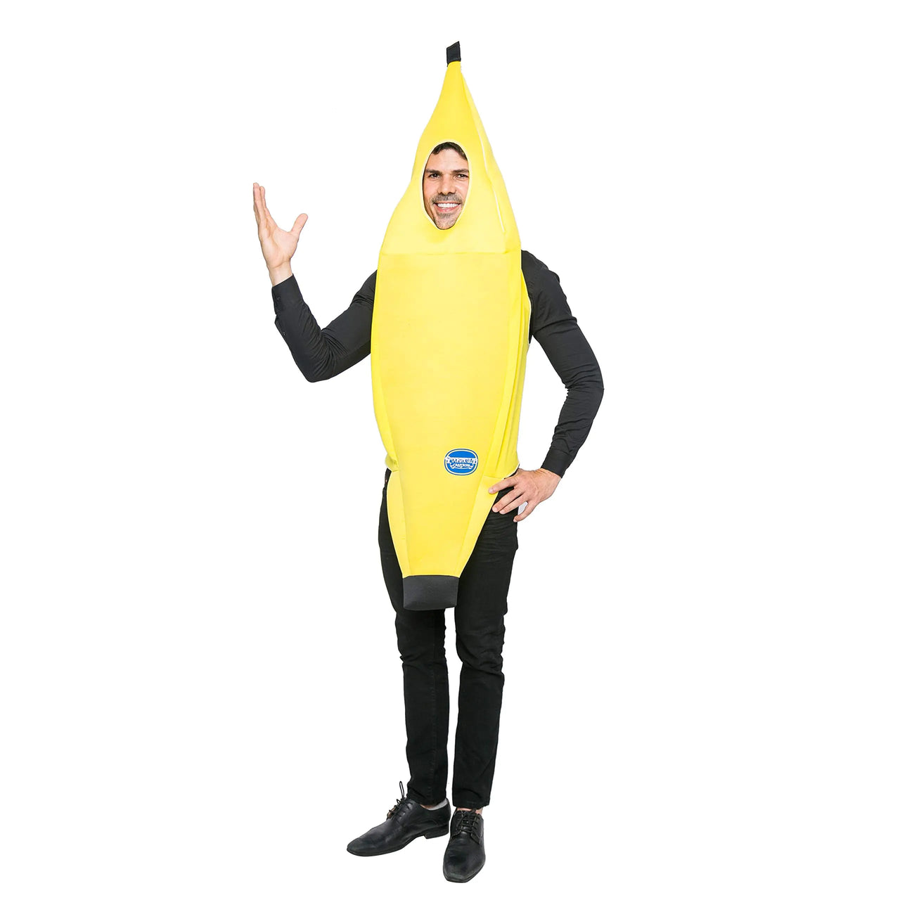 Spooktacular Creations Appealing Banana Costume Adult Deluxe Set for Halloween Dress Up Party and Roleplay Cosplay Small