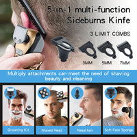 Thumbnail for 5-in-1 Rotary Electric Shaver 4D Rechargeable Bald Head Hair Beard Trimmer Razor