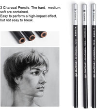 Thumbnail for 29PCS Professional Drawing Artist Kit Set Pencils And Sketch Charcoal Art Tools