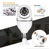 Thumbnail for 360° 1080P IP E27 Light Bulb Camera Wi-Fi IR Night Smart Home Wireless Security