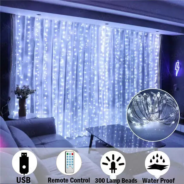 LED Garland Curtain Lights