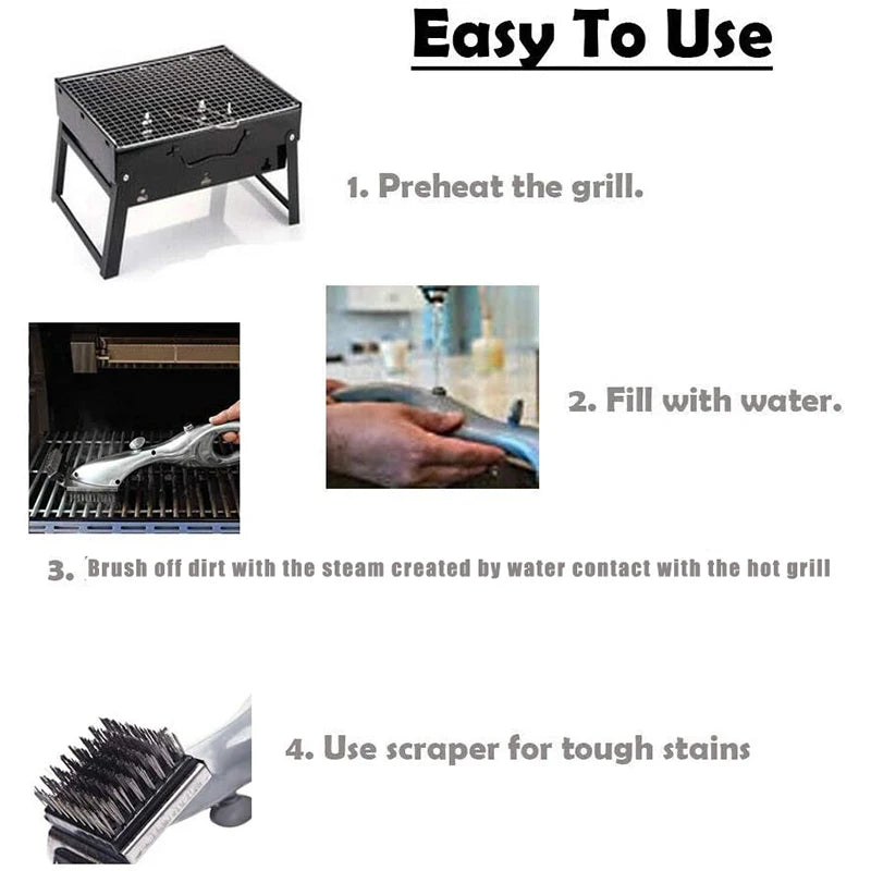 Ultimate BBQ Grill Cleaner: High-Efficiency Steam Cleaning Brush for Outdoor Grilling