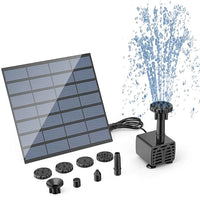 Thumbnail for Solar Power Fountain Submersible Floating Water Pump Bird Bath Pond Garden Pool