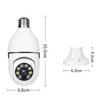 Thumbnail for 360° 1080P IP E27 Light Bulb Camera Wi-Fi IR Night Smart Home Wireless Security