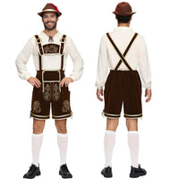 Thumbnail for Spooktacular Creations Men’s German Bavarian Oktoberfest Costume Set, Beer Costume Hat for Adults Halloween and Beer Festival Dark Brown X-Large