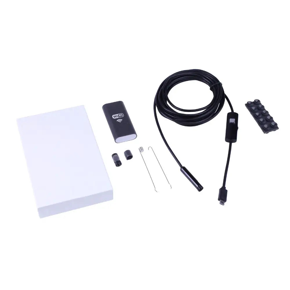 Wifi 6.5ft Endoscope Camera HD720P 8mm Lens USB Camera Cable Wireless Inspection Borescope