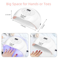 Thumbnail for LKE UV LED Nail Lamp, Nail Dryer 72W Gel Nail Polish Curing Lamp UV Nail Lamp LED Nail Lamp for Gel Nail Polish Kit Nail Light Nail Art Accessories White (White)