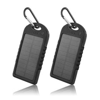 Thumbnail for 5000mAh Solar Power Bank Phone Charger (2-Pack)