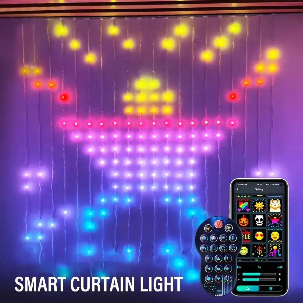 ColorWaves LED Curtain: Light & Sound Symphony