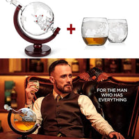 Thumbnail for Whiskey Decanter Globe Wine Aerator Glass Set