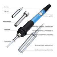 Thumbnail for 60W Soldering Iron Digital LCD Electric Welding Tools Solder Wire Tweezers Hand