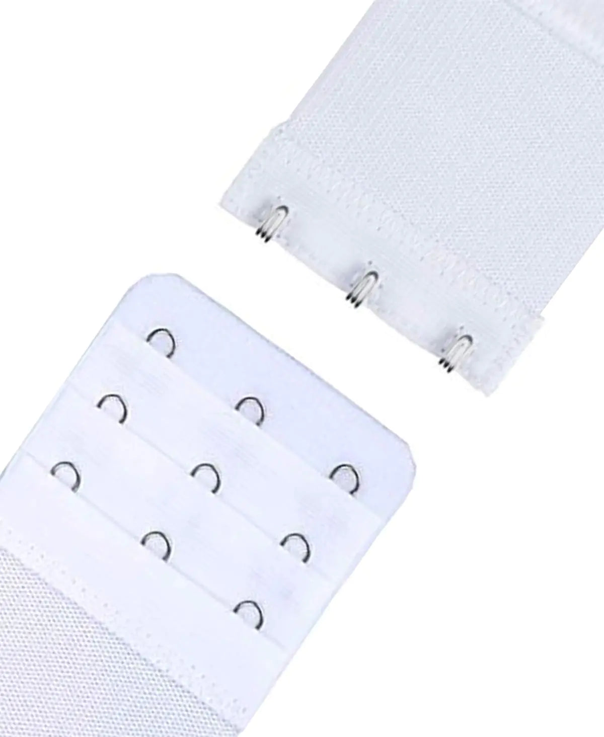 Bra Extender 3 Hooks 3 Rows Elastic Bra Band Hook Strap Extensions for Women, Pack of 4 White