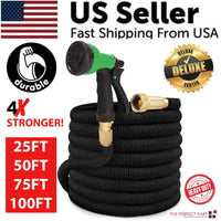 Thumbnail for 4X Stronger Deluxe Expandable Flexible Garden Hose Water Hose 25, 50, 75, 100FT