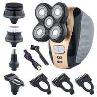 Thumbnail for 5-in-1 Rotary Electric Shaver 4D Rechargeable Bald Head Hair Beard Trimmer Razor