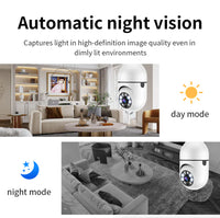 Thumbnail for 360° 1080P IP E27 Light Bulb Camera Wi-Fi IR Night Smart Home Wireless Security