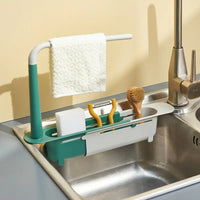 Thumbnail for Telescopic Sink Organizer Rack Basket