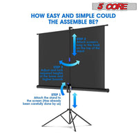 Thumbnail for 5Core Projector Screen with Tripod Stand  72