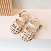 Thumbnail for Little Girl Soft Pu Leather Sliders