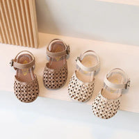 Thumbnail for Little Girl Soft Pu Leather Sliders