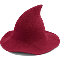 Thumbnail for Halloween Witch Hat for Women Wide Brim Foldable Halloween Wool Hats for Party Cosplay Costume Accessory Red