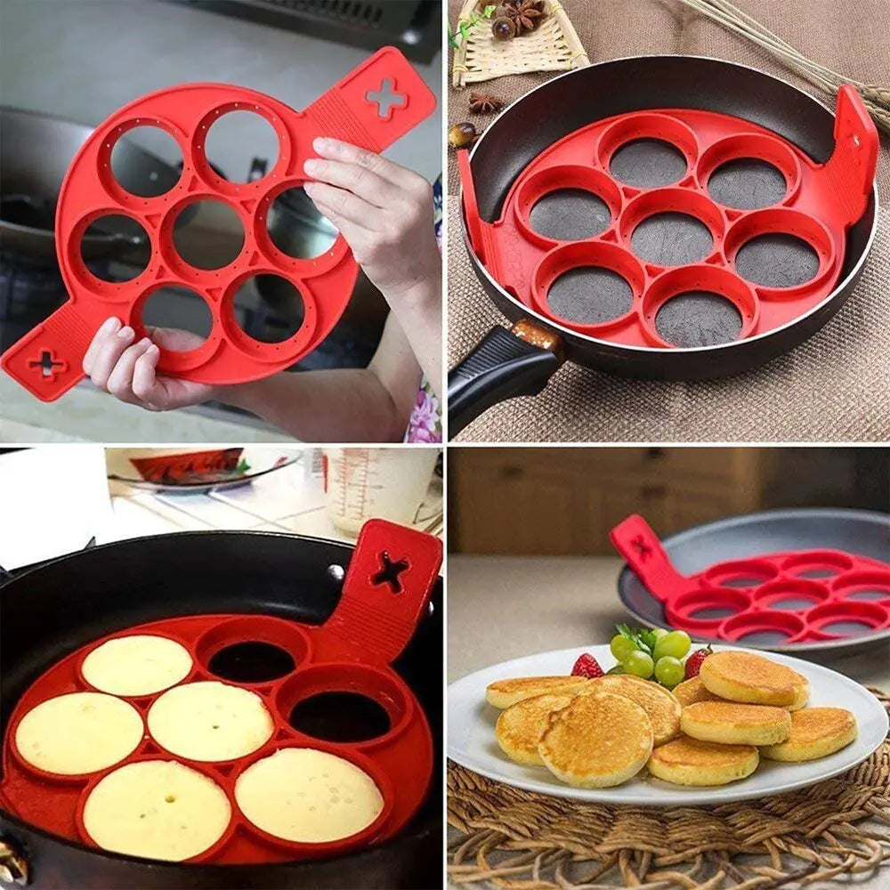 Pancake Magic: 7-Cavity Round Pancake Maker!