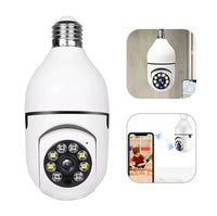 Thumbnail for 360° 1080P IP E27 Light Bulb Camera Wi-Fi IR Night Smart Home Wireless Security