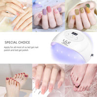 Thumbnail for LKE UV LED Nail Lamp, Nail Dryer 72W Gel Nail Polish Curing Lamp UV Nail Lamp LED Nail Lamp for Gel Nail Polish Kit Nail Light Nail Art Accessories White (White)