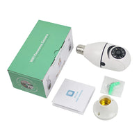 Thumbnail for 360° 1080P IP E27 Light Bulb Camera Wi-Fi IR Night Smart Home Wireless Security